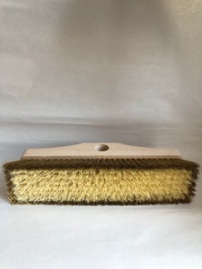 Brass brush with Tampico vegetal fibres at core with shaft - 30cm L