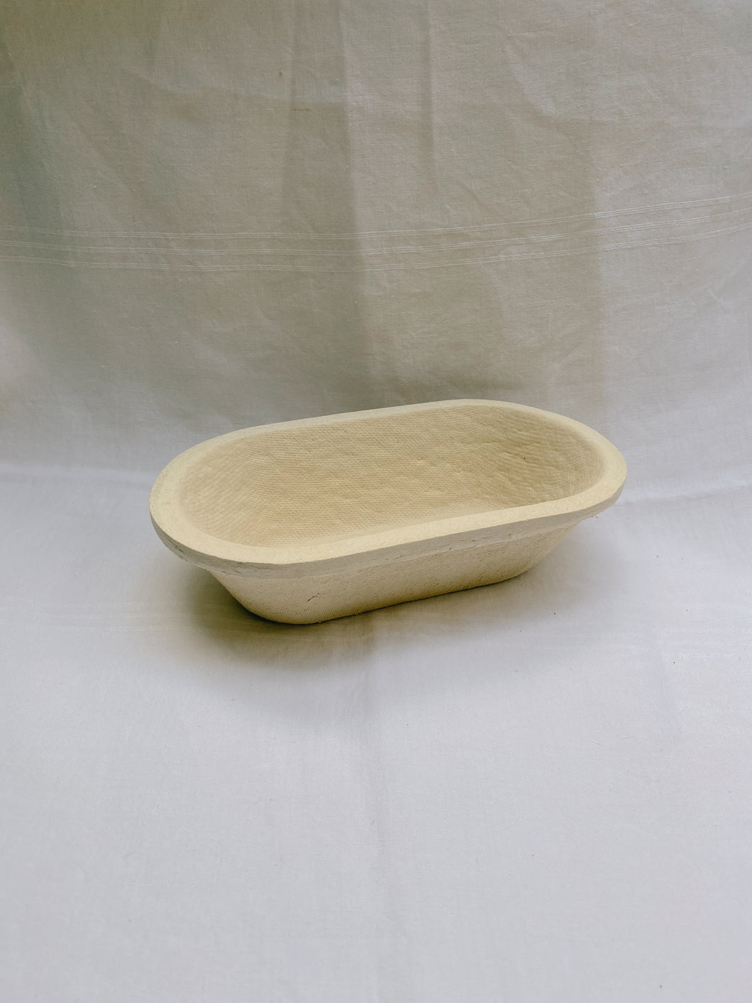 Long Plain Oval Proving Banneton Basket 1000g - Upper Internal Dimensions 29.5cm x 14cm x 7cm (compressed wood pulp)