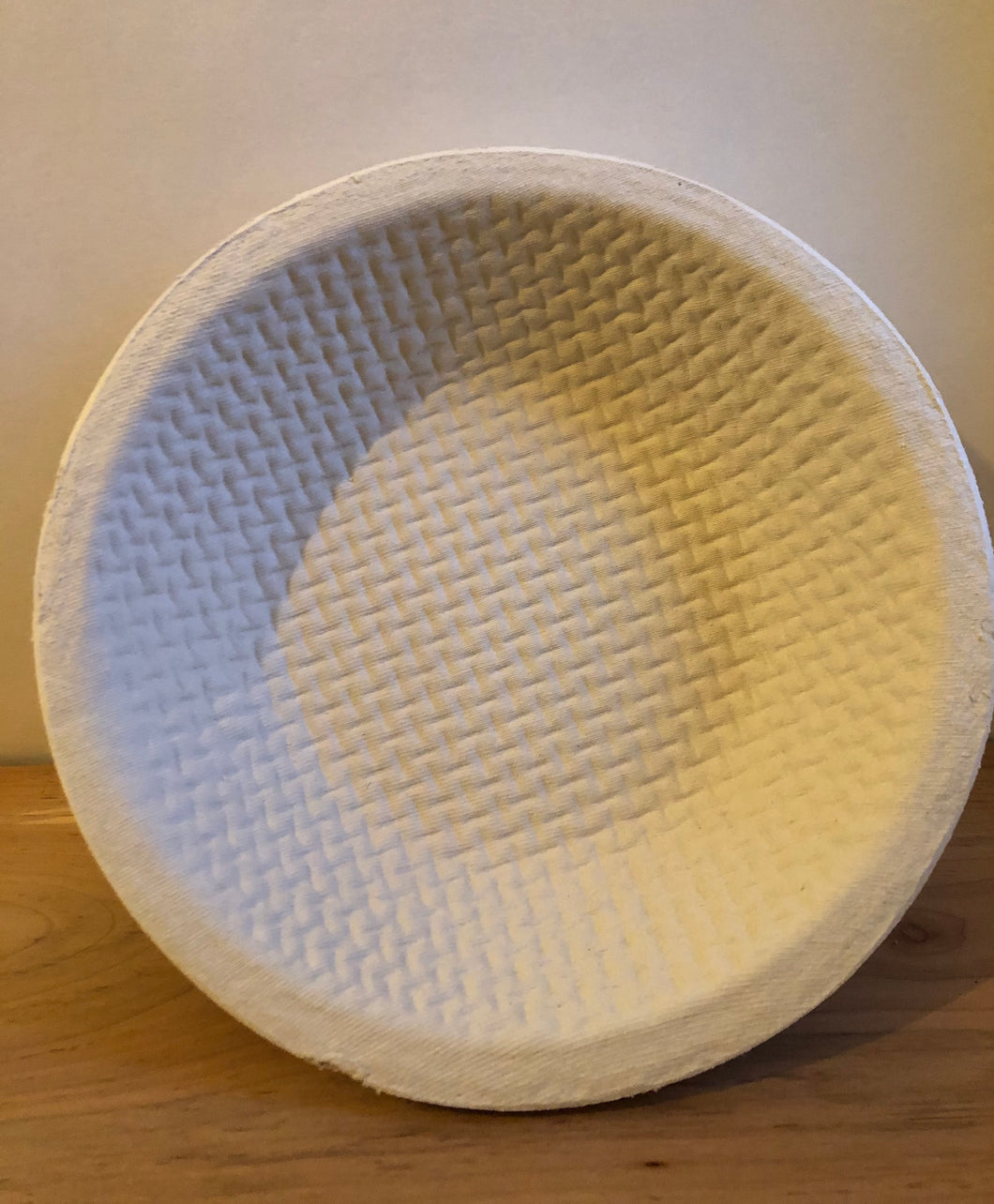 Round Waffle Pattern Proving Banneton Basket 1000g - Upper Internal ø 22cm (compressed wood pulp)
